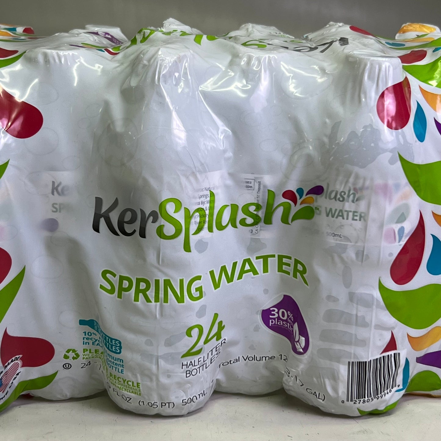 ZA@ KERSPLASH (24 PACK) Spring Water 16.9 fl oz BB 10/25 B