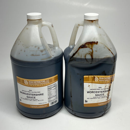 ZA@ DEAN DISTRIBUTORS (2 PACK) Bulk Worcestershire Sauce Kosher 1 Gal BB 02/28 (As-Is) Damaged