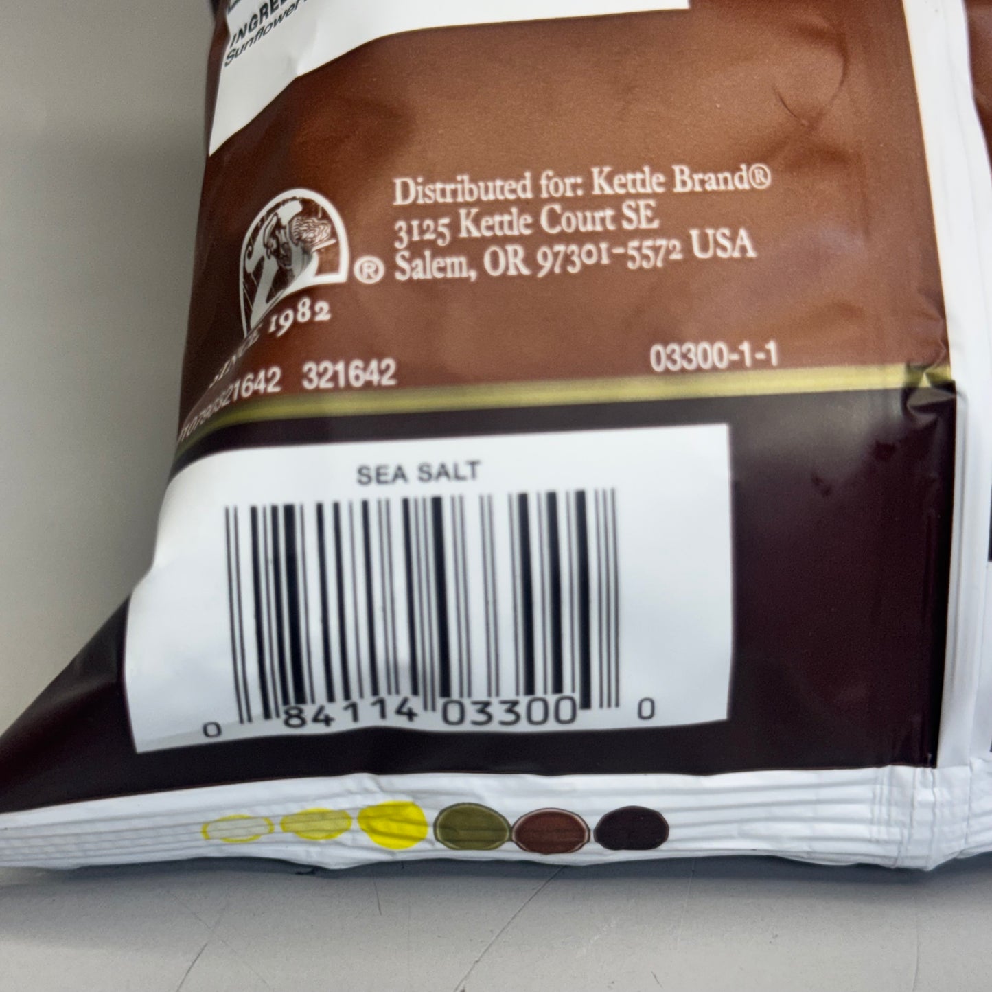 ZA@ KETTLE Potato Chips Stand with/ 4 Flavors, 2 oz bags BB 01/25