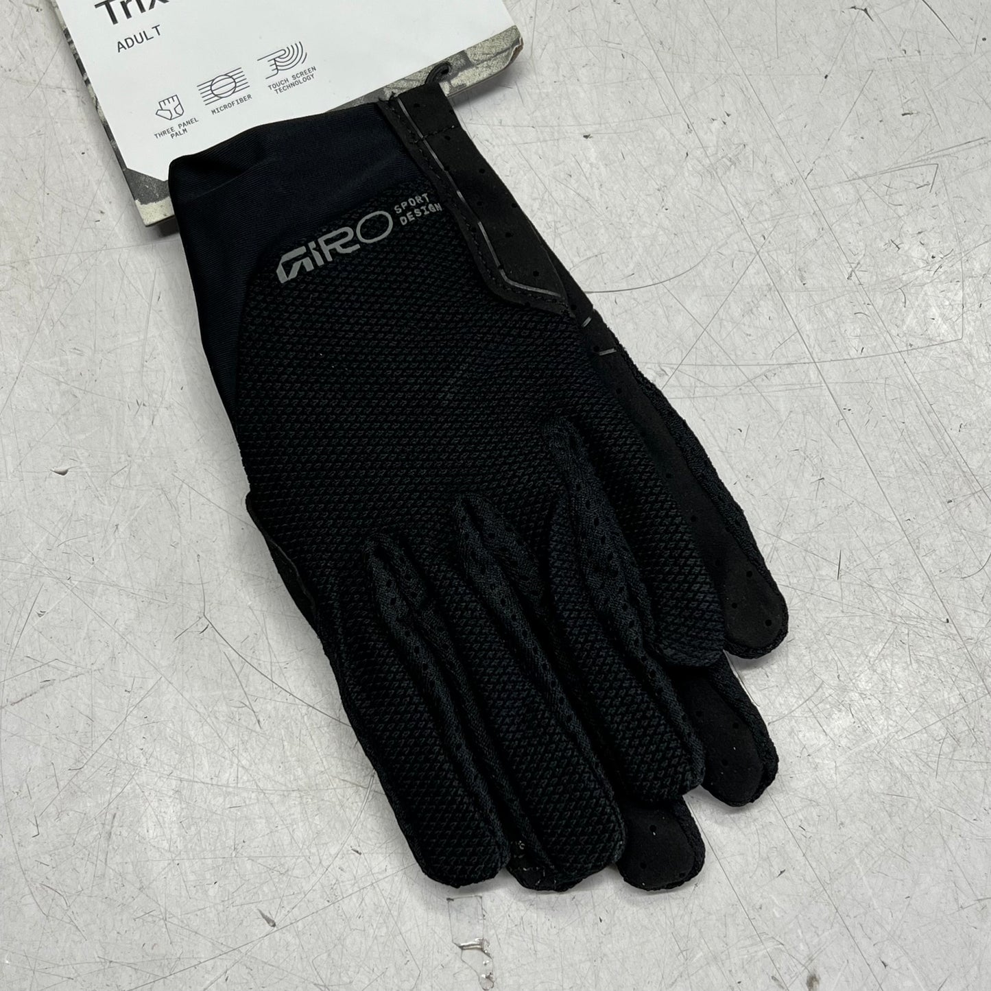 GIRO Trixter Glove Lightweight Instachill Fabric Unisex Sz S Black 7200322