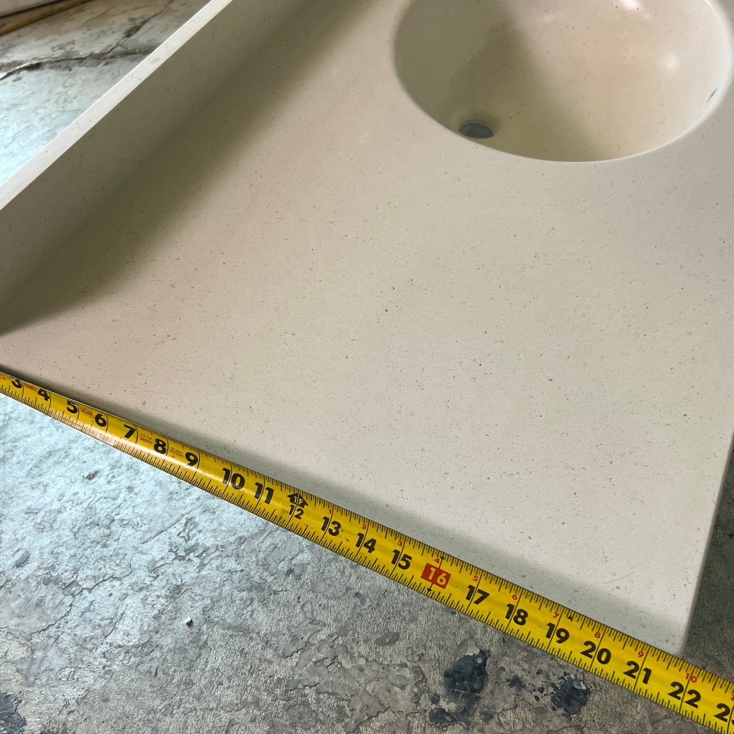 SWANSTONE Vanity Top Bir 21.5"W x 49"L White VT02249