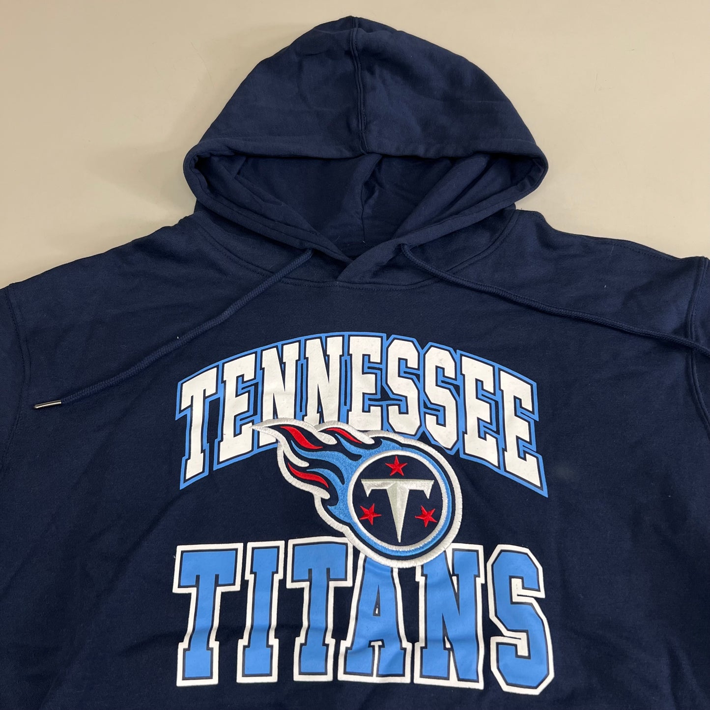 NFL Tennessee Titans Pull Over Hoodie Men's Sz XL Blue, Red, White