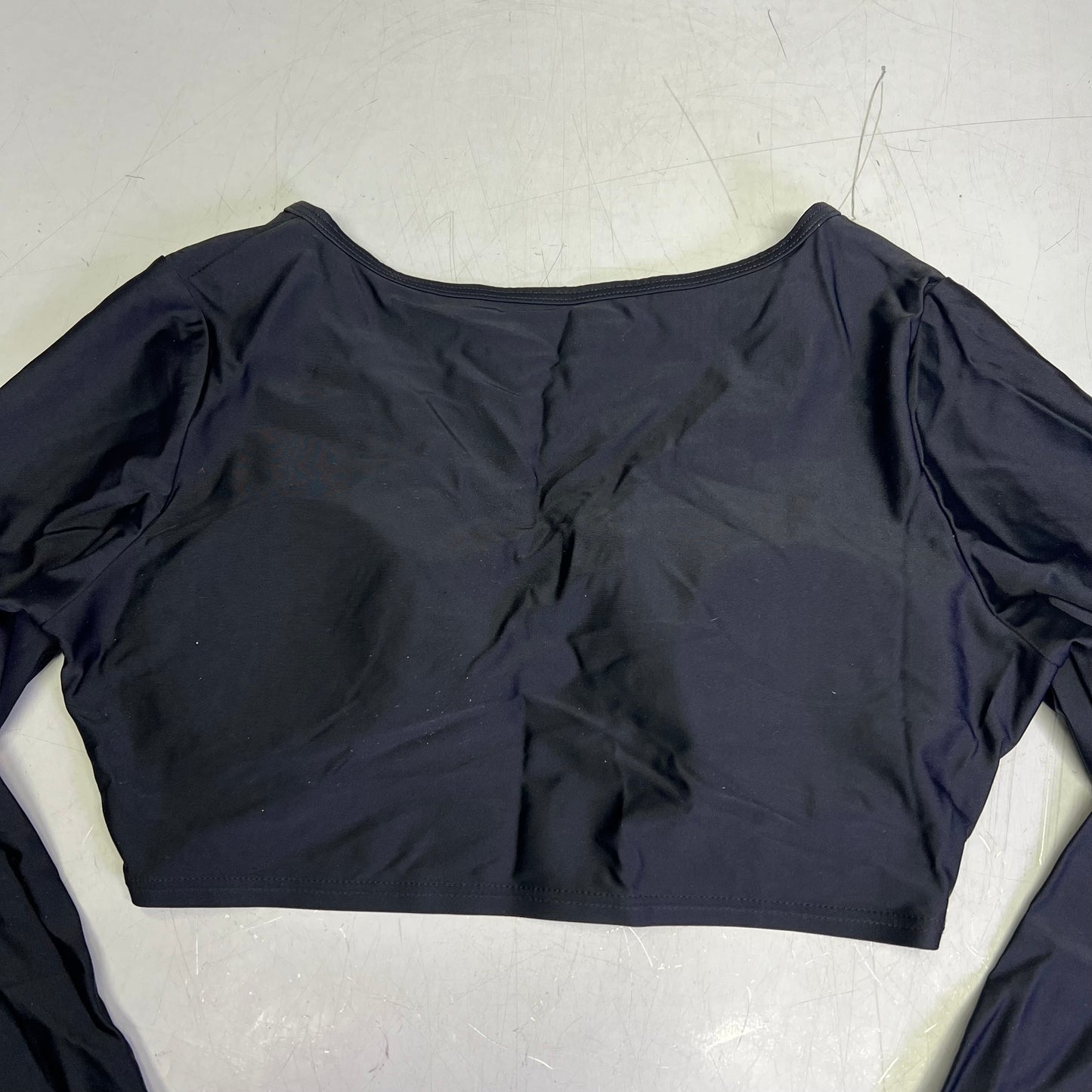 CHARMO Long Sleeve Top High Waist Bottoms Bikini Set Women's Sz S Black