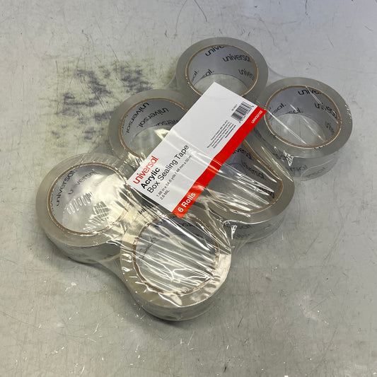ZA@ UNIVERSAL (6 PACK) Moving & Packing Acrylic Box Sealing Tape Clear UNV33102 (Damaged)