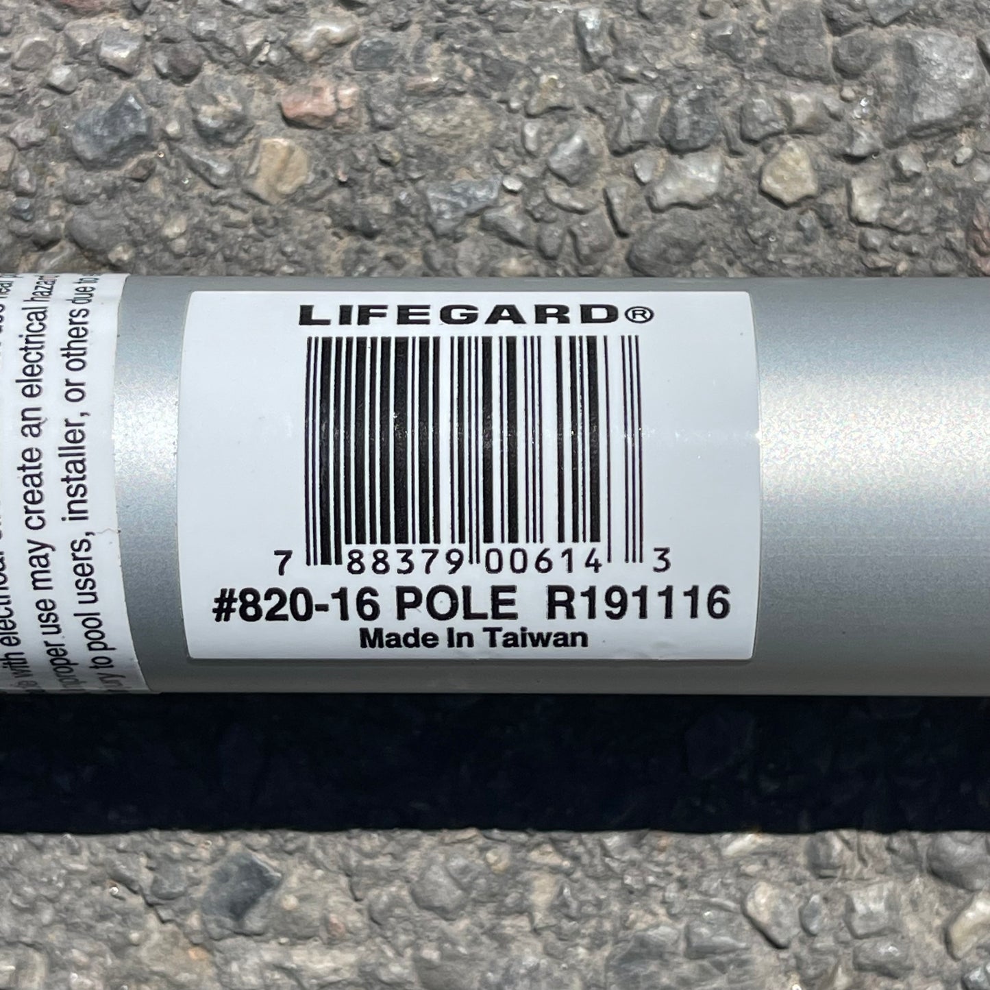 Z@ PENTAIR 1-Piece Lifeguard Straight Pole 16 ft R191116 ALUMINUM ~2.32 lbs (New, Small Dents)