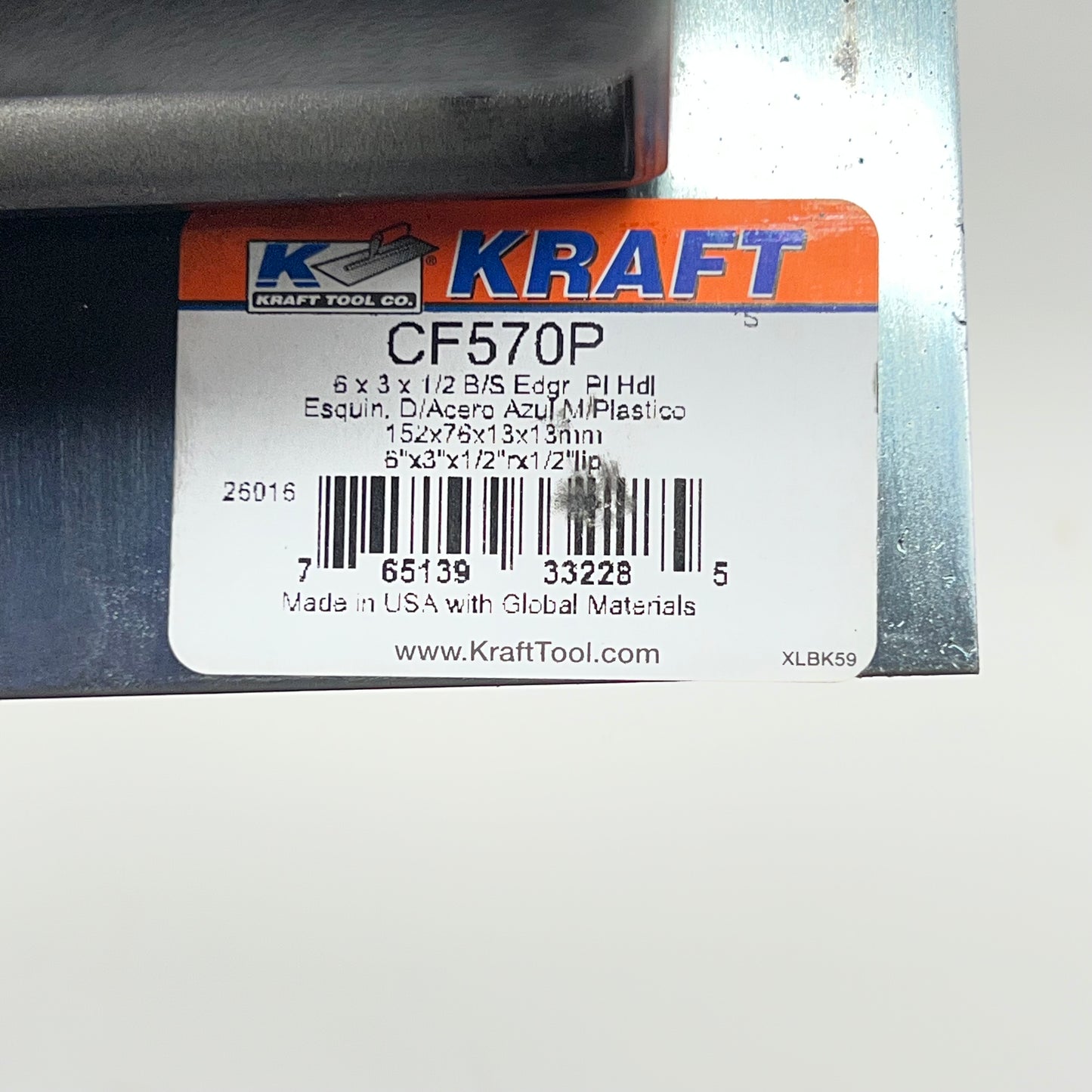 KRAFT TOOLS (2 PACK) Edger W/ Plastic Handle 6" x 3" 1/2"R Blue Steel CF570P