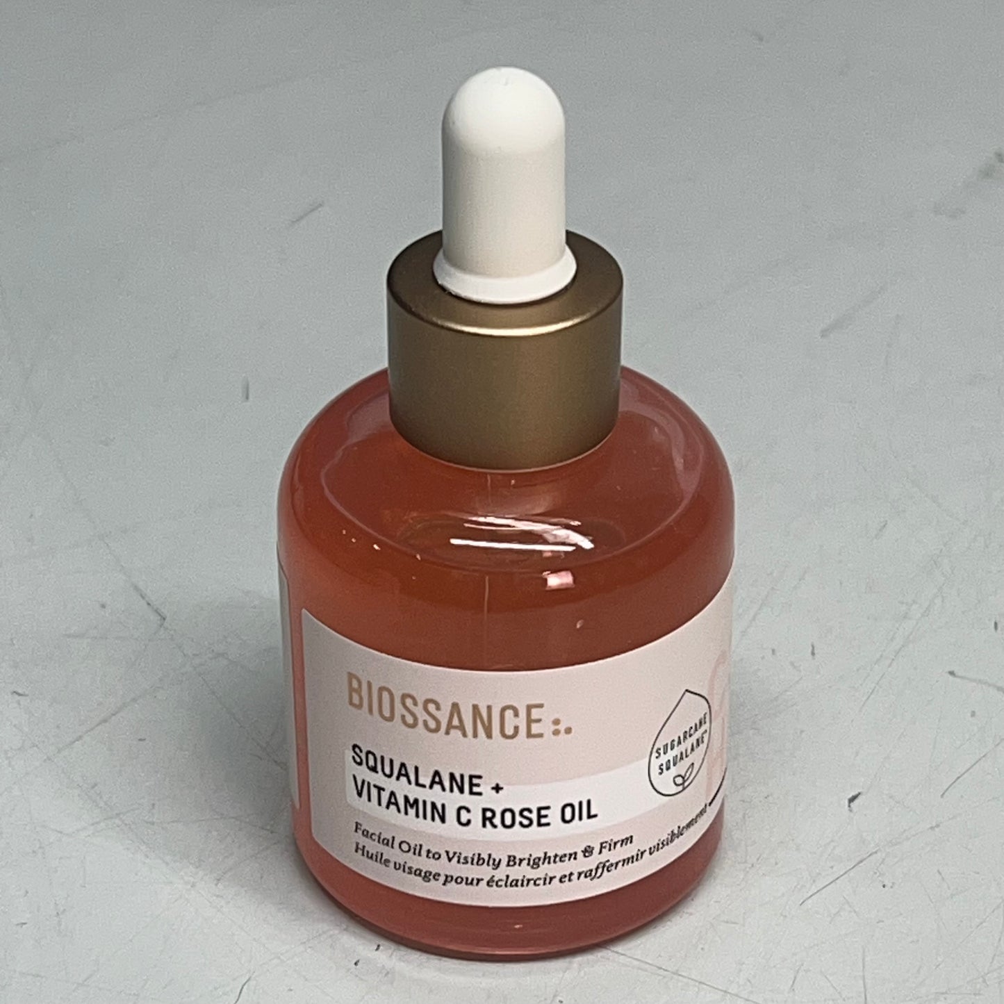 BIOSSANCE Squalene + Vitamin C Rose Oil For Skin Radiance & Suppleness 1 fl oz