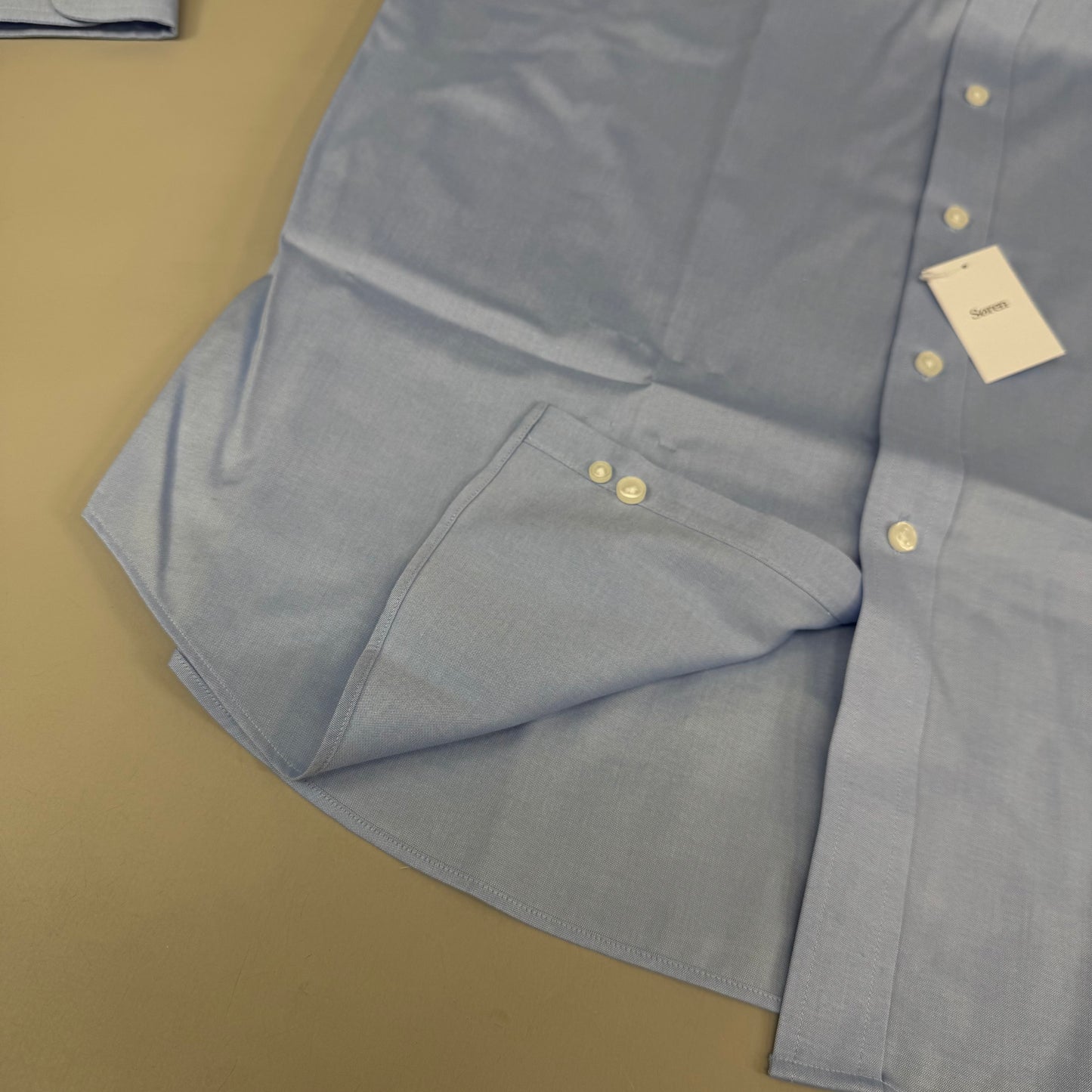 SOREN Tailored Fit Button Up Long Sleeve Shirt Men's 36-37 / 17-1/2" Light Blue X0002LTBLUE