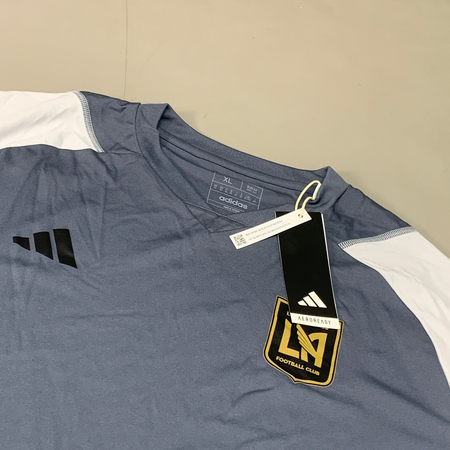 ADIDAS LosAngeles Football Club Training Jersey Short Sleeve Grey XL 118436210