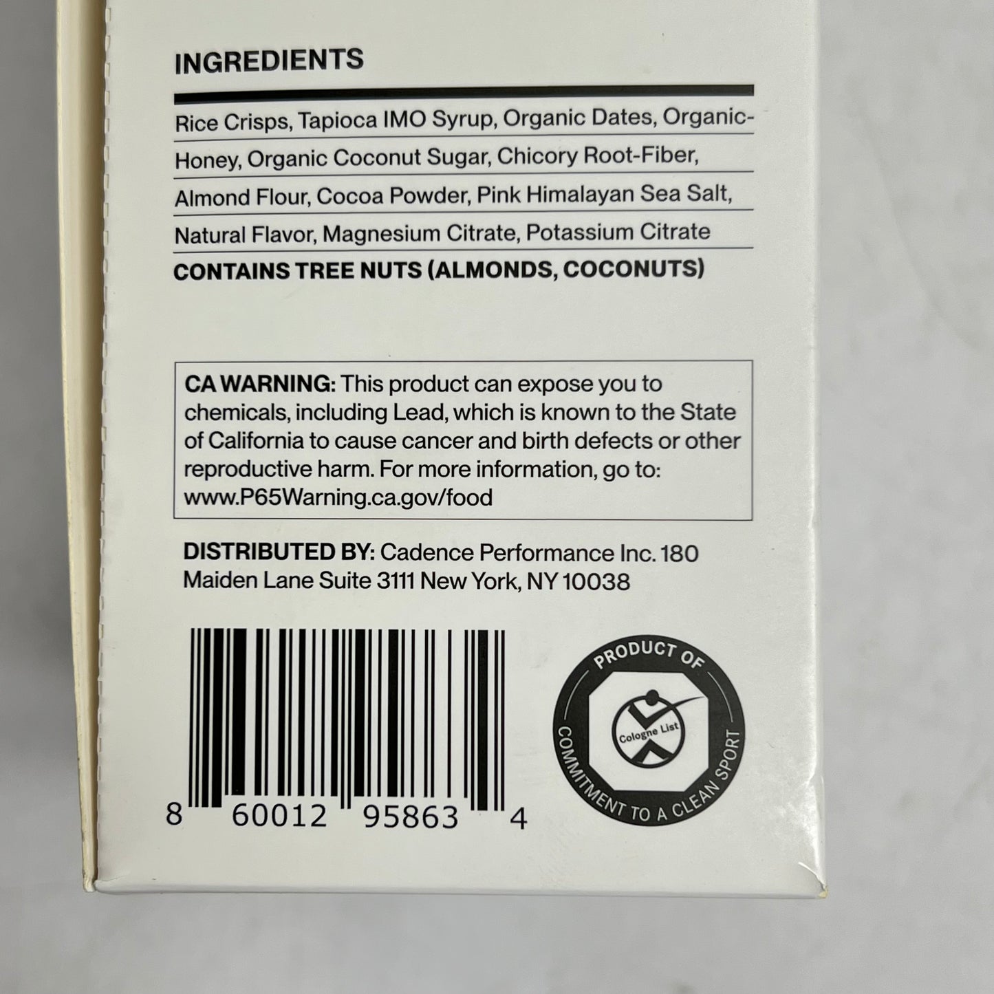 CANDENCE  (12 PACK) Core 40 Fuel Snack Bar Chocolate Flavor  1.76 oz BB 07/26