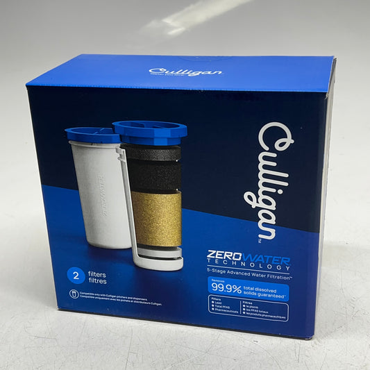CULLIGAN (2 PACK) 5-stage Filter Replacements for 10 Cup Water Pitcher ZEROF02