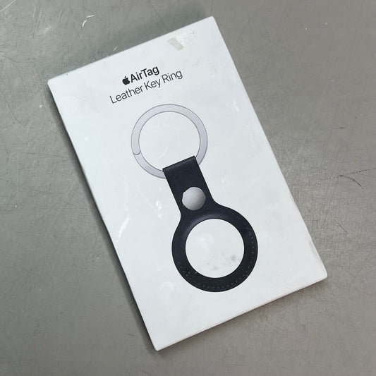 APPLE Stainless Steel & Leather Key Ring For AirTag Black MMF93ZM/A (Return)