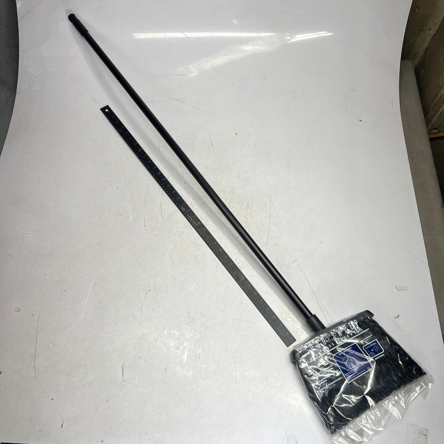 CARLISLE  Duo Sweep Angled Brush Head Broom  48" - 11" Head Black 4688403