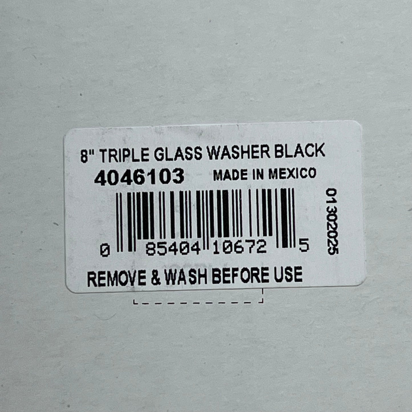 CARLISLE Sparta Heavy Duty Manual Triple Glass Washer 8" Black/White 4046103