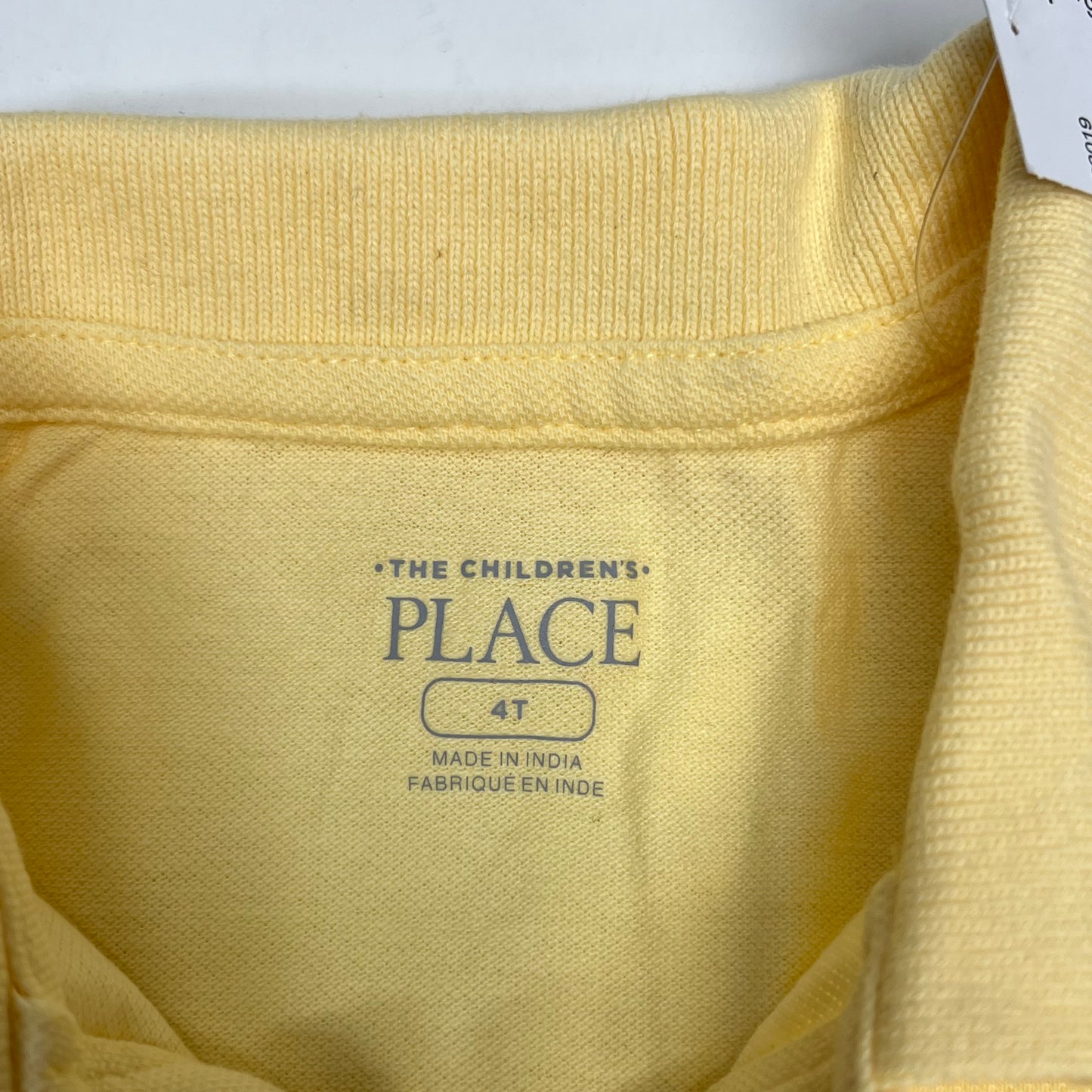THE CHILDRENS PLACE (4 PACK) Uniform Soft Pique Polo Shirt Boy's Sz 4T Yellow