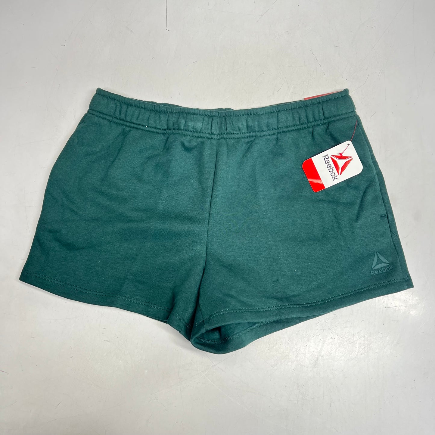 ZA@ REEBOK Weekender Shorts Fleece Lined Soft Waistband Women's Sz M Sea Moss