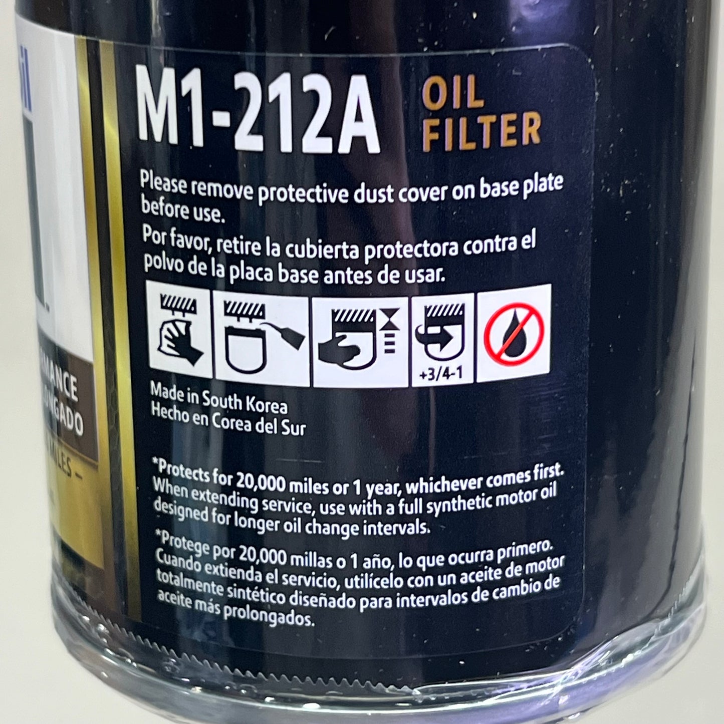 MOBIL 1 (2 PACK) Engine Oil Filter Protects For 20,000 Miles Black M1-212A