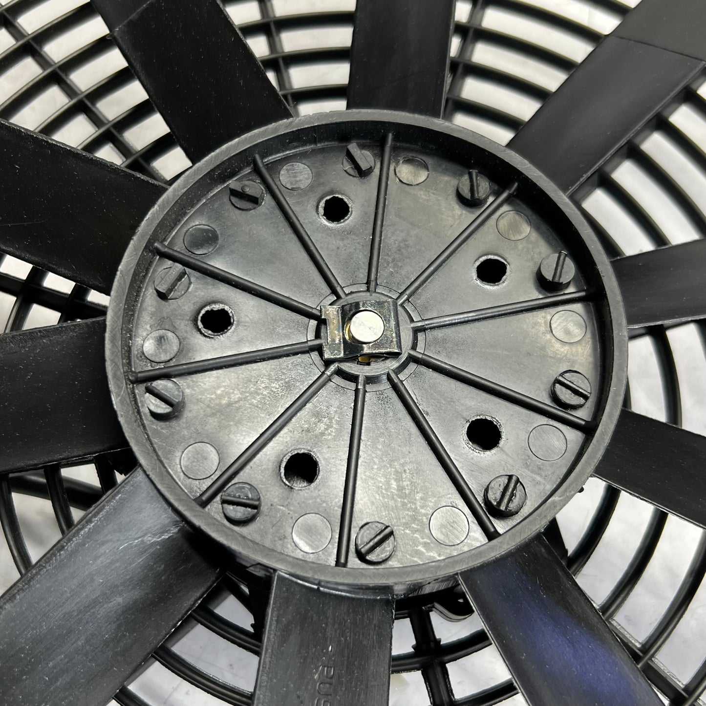 Radiator Cooling Fan Slim Electric Push Pull 12V Sz 14", Black 830077