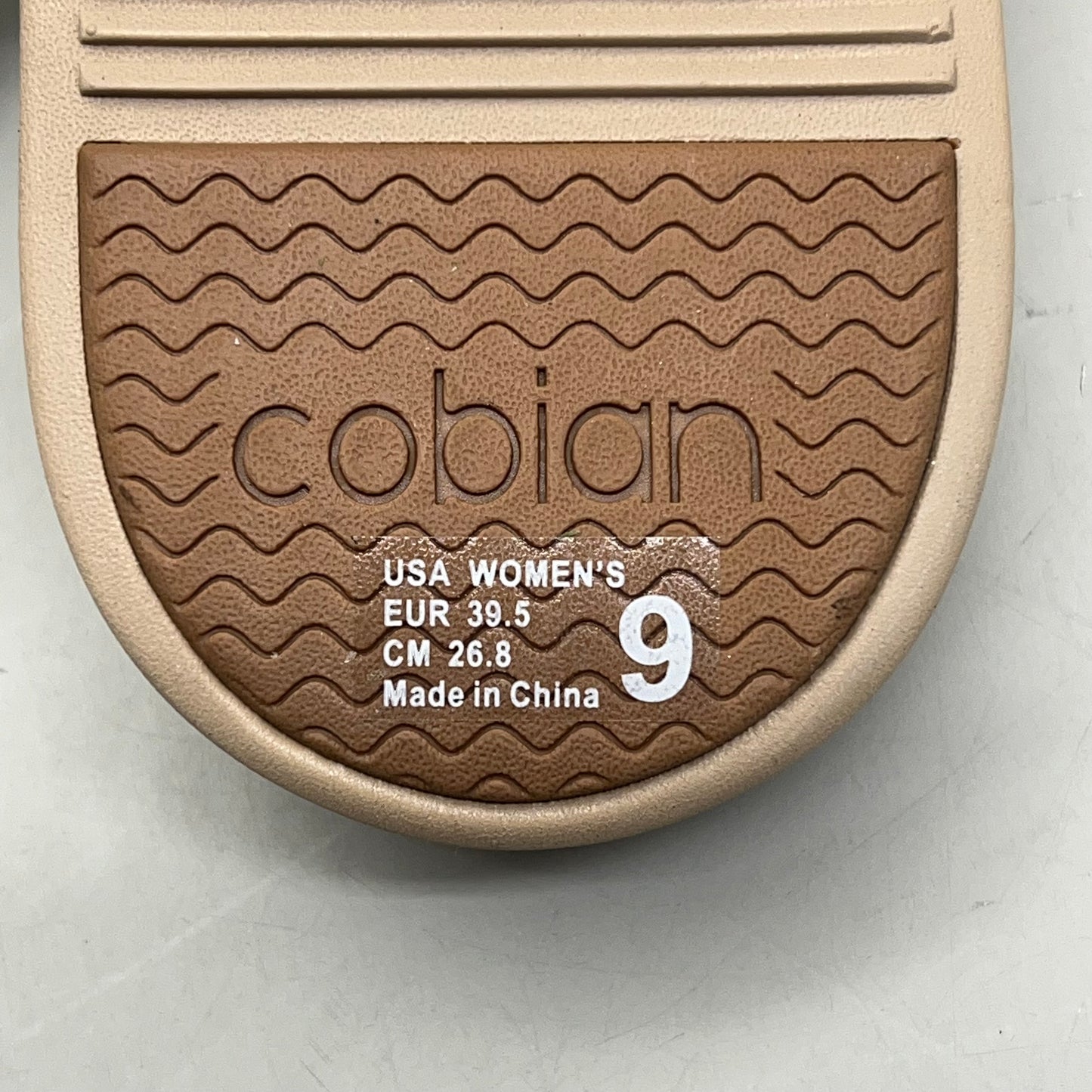 COBIAN Tolula Slide Enhanced Cushion Suede Strap Women's Sz 9 Tan TOL24-230-09