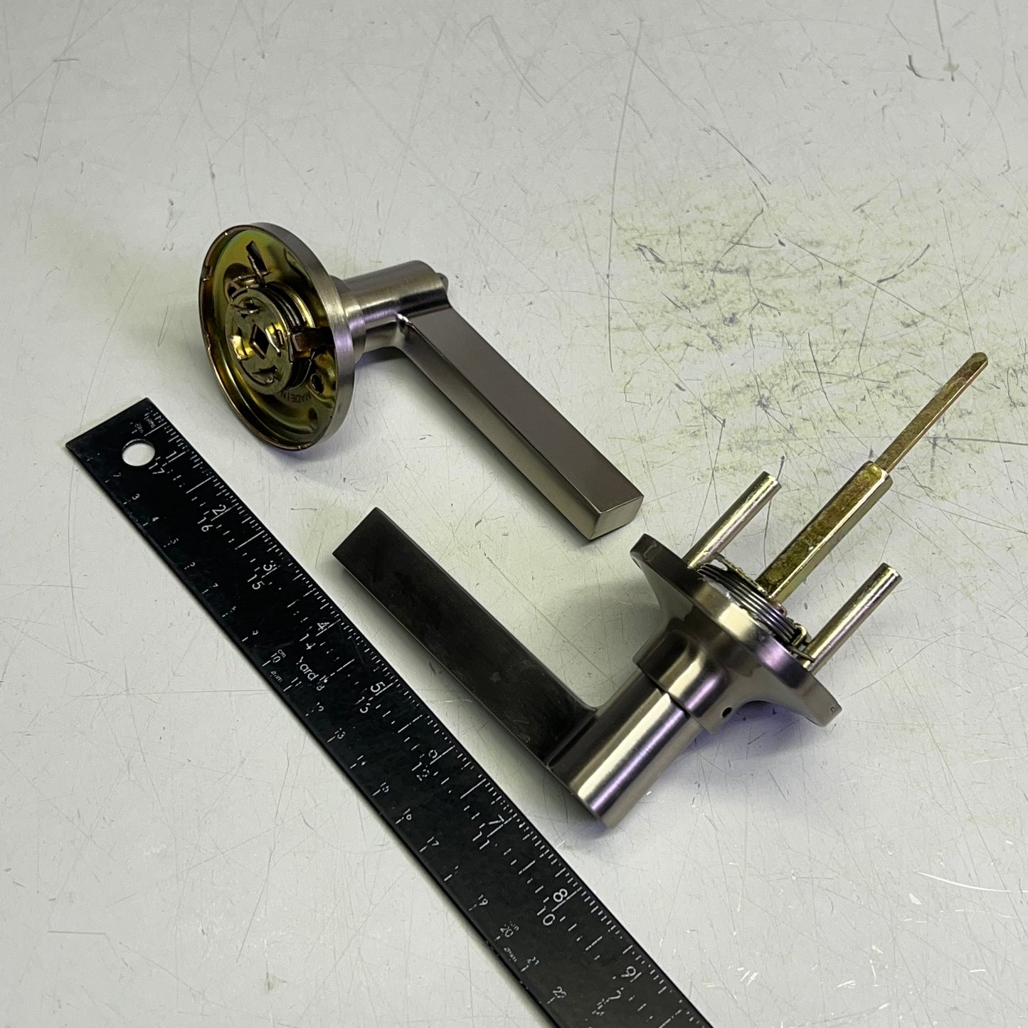 SCHALGE Solstice Privacy Door Lever Set From The J-Series Satin Chrome J40SOL626