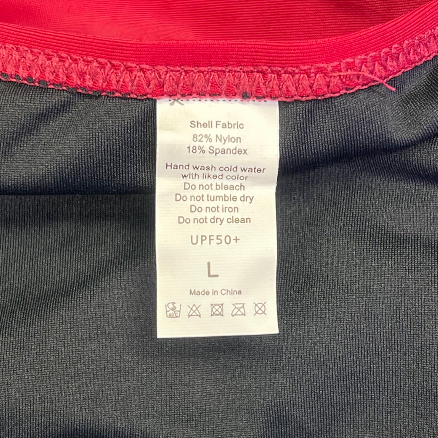 CHARMO Tie Shoulder Strap One Piece Scrunched Torso Swimsuit Women's Sz L Red