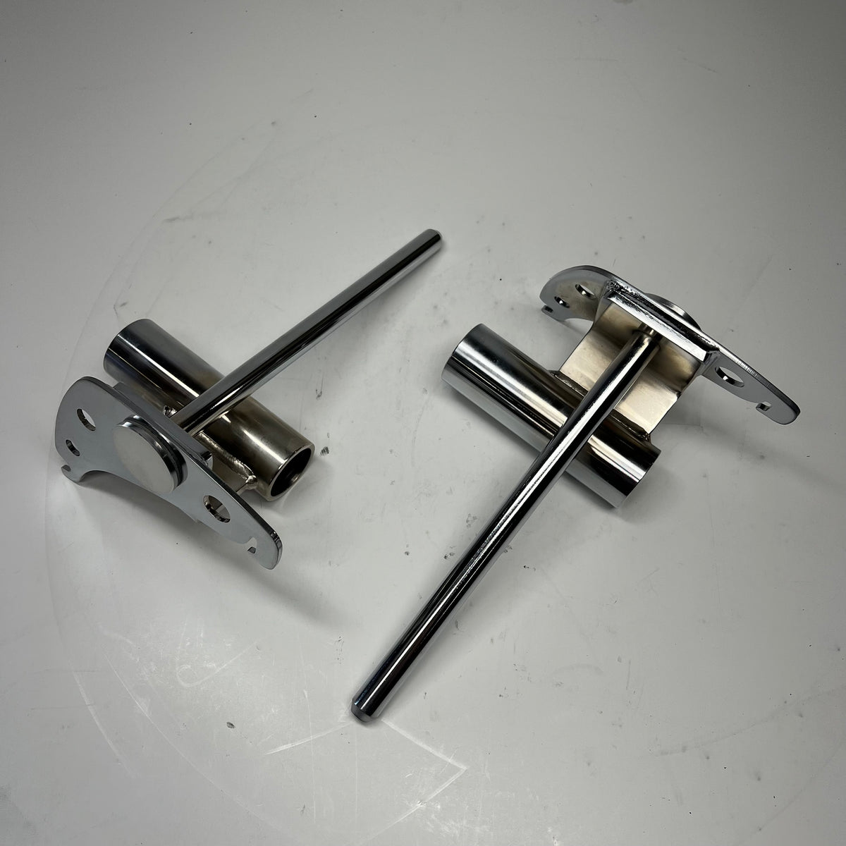 L & R Starboard Pair Stainless Steel Boat Platform Step Hinge Assey Chrome