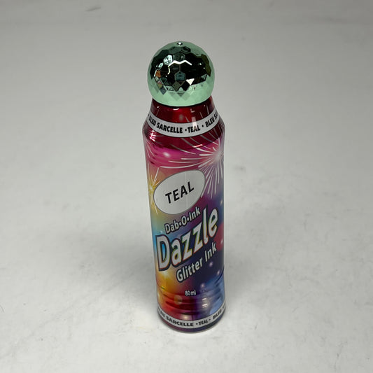 DAB O INK (12 PACK) Dazzle Shimmery Glitter Ink Bingo Dot Marker 80 Ml Teal A26