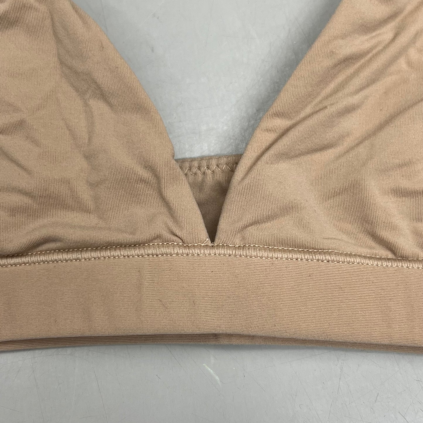 SKIMS Fits Everybody 2-Ply Max-Stretch Triangle Bralette Women's Sz S Clay