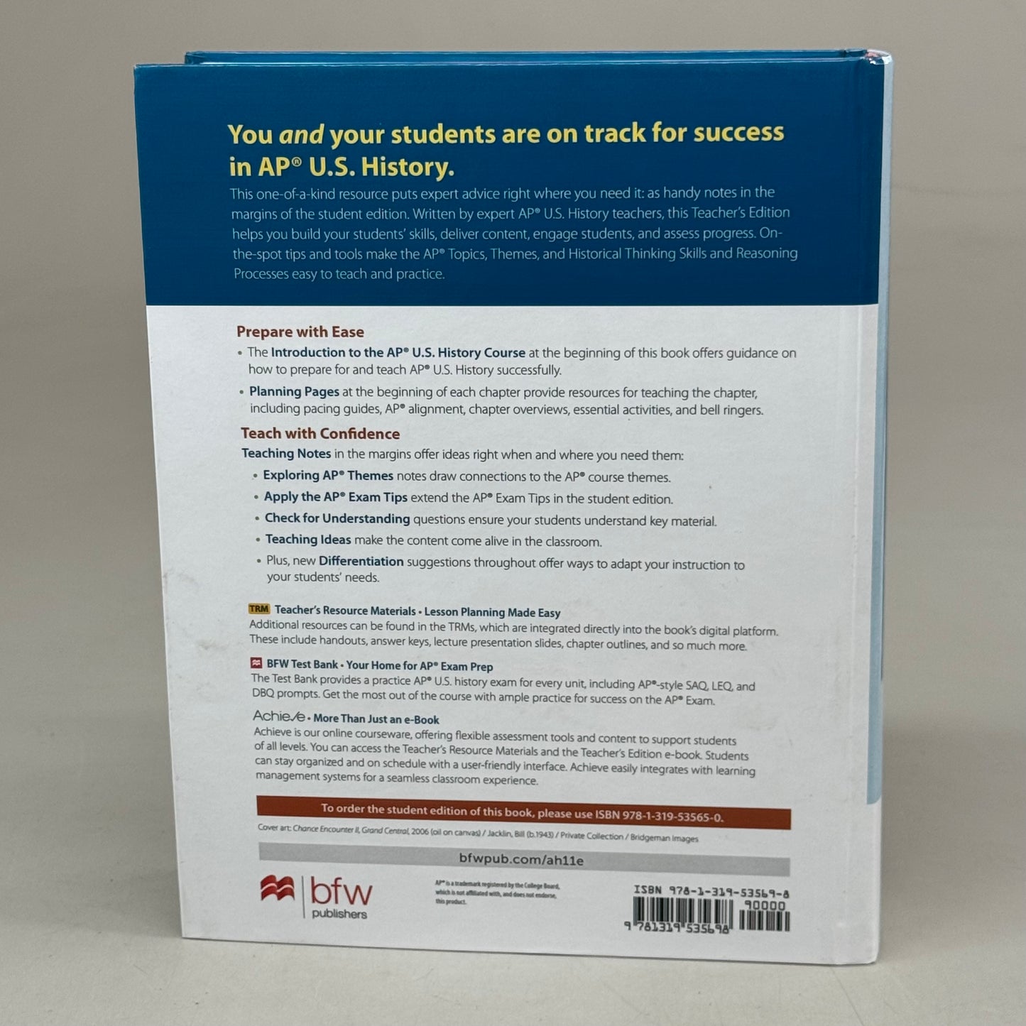 BEDFORD/ST. MARTIN'S Americas History for the Ap Course Teachers Edition Eric Hinderaker, Rebecca Edwards, James Henretta, Robert Self 11th Edition