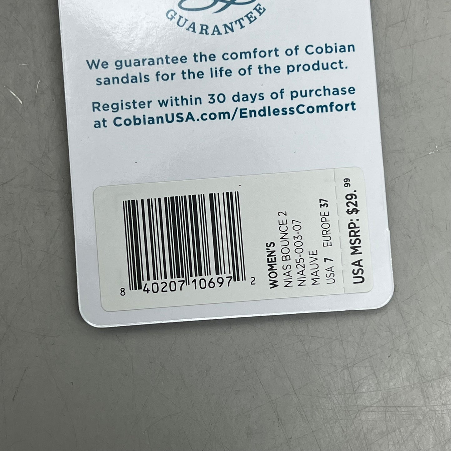 COBIAN Nia's Bounce 2 Sandals Women's Sz 7, EU 37 Mauve NIA25-003-7