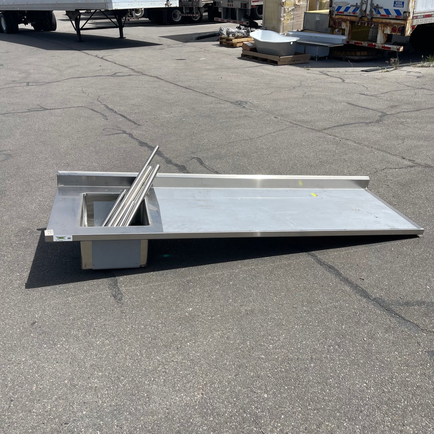 Z@ Pallet of REGENCY Work Table w/ Left Sink Stainless Steel 600ST3096L (NEW)