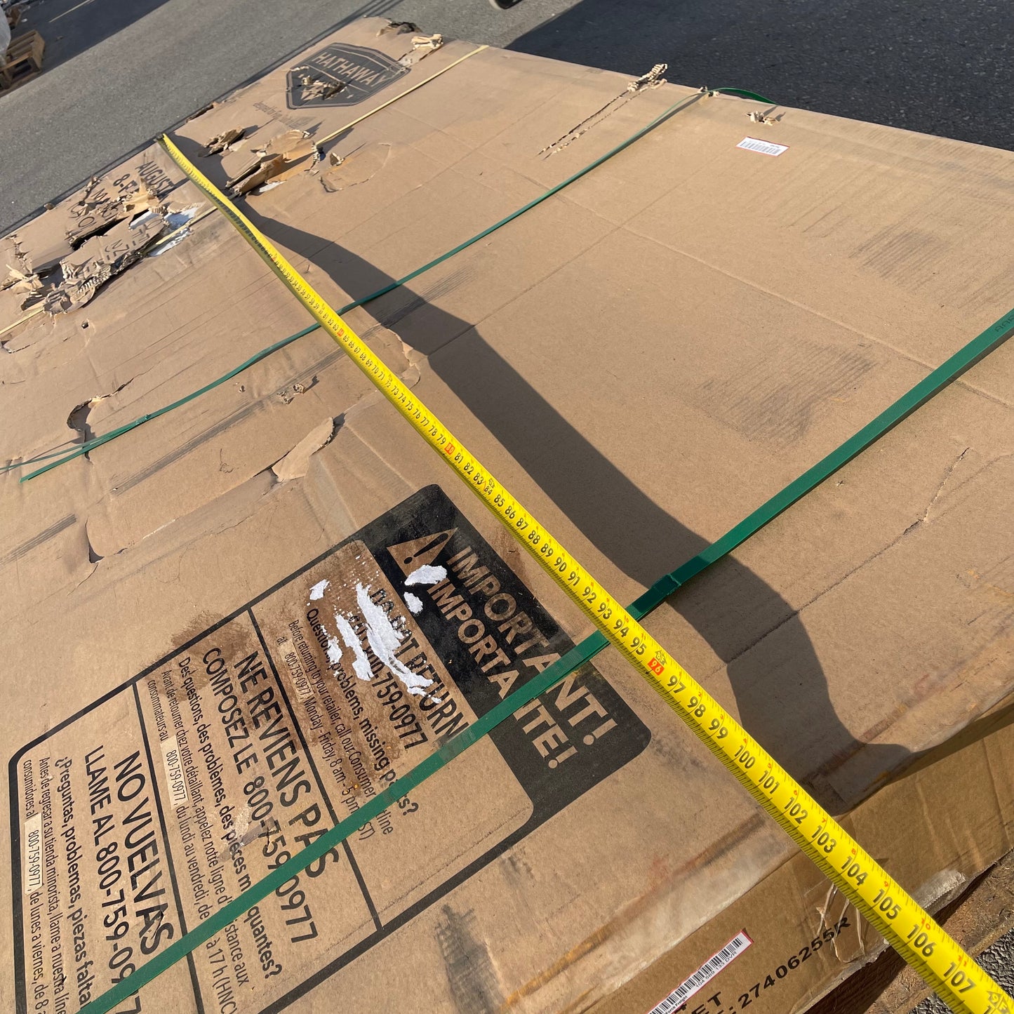 ZA@ Pallet of HATHAWAY Augusta Pool Table Mahogany Finish 8 ft BG2527A (New, 1 of 2 boxes)