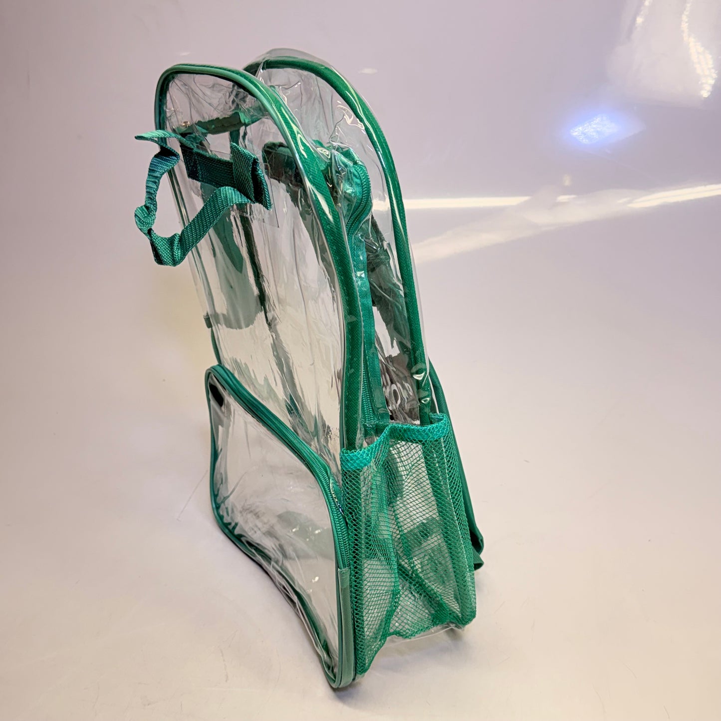BWAP 17" Clear Plastic Backpack 17" x 12" x 6" Color Teal BP1643