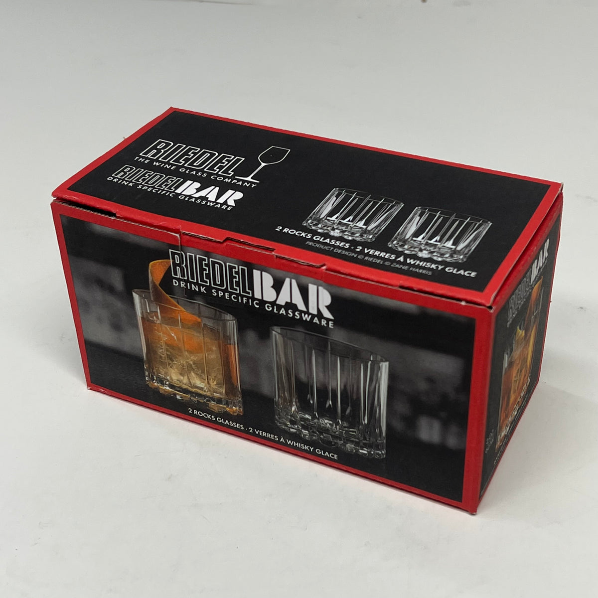 RIEDEL BAR Drink Specific Glassware 2 Rocks Whiskey Glasses Set of 2 Clear 6417