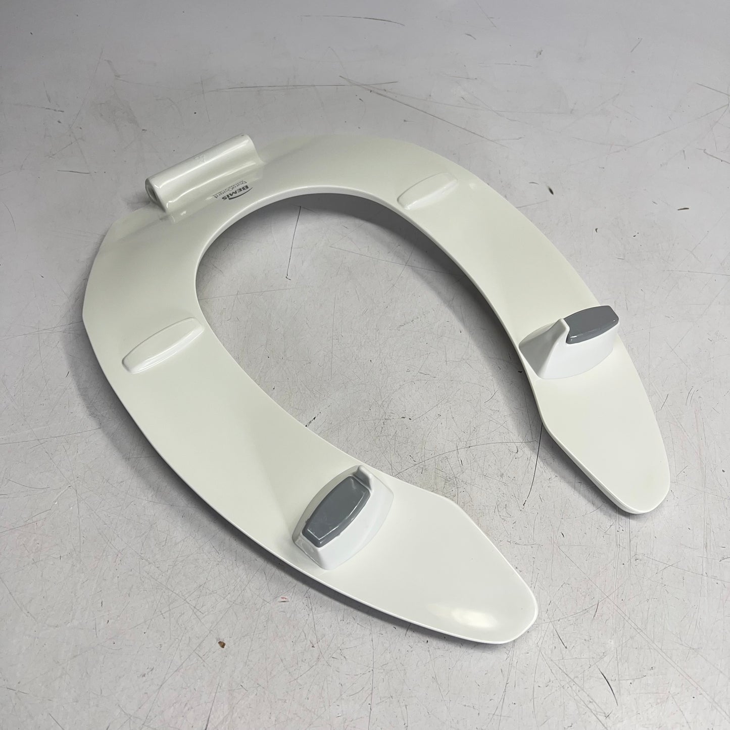 BEMIS Medic-Aid Elongated Toilet Seat Heavy Duty Plastic 2"Lift White 2P892A 000