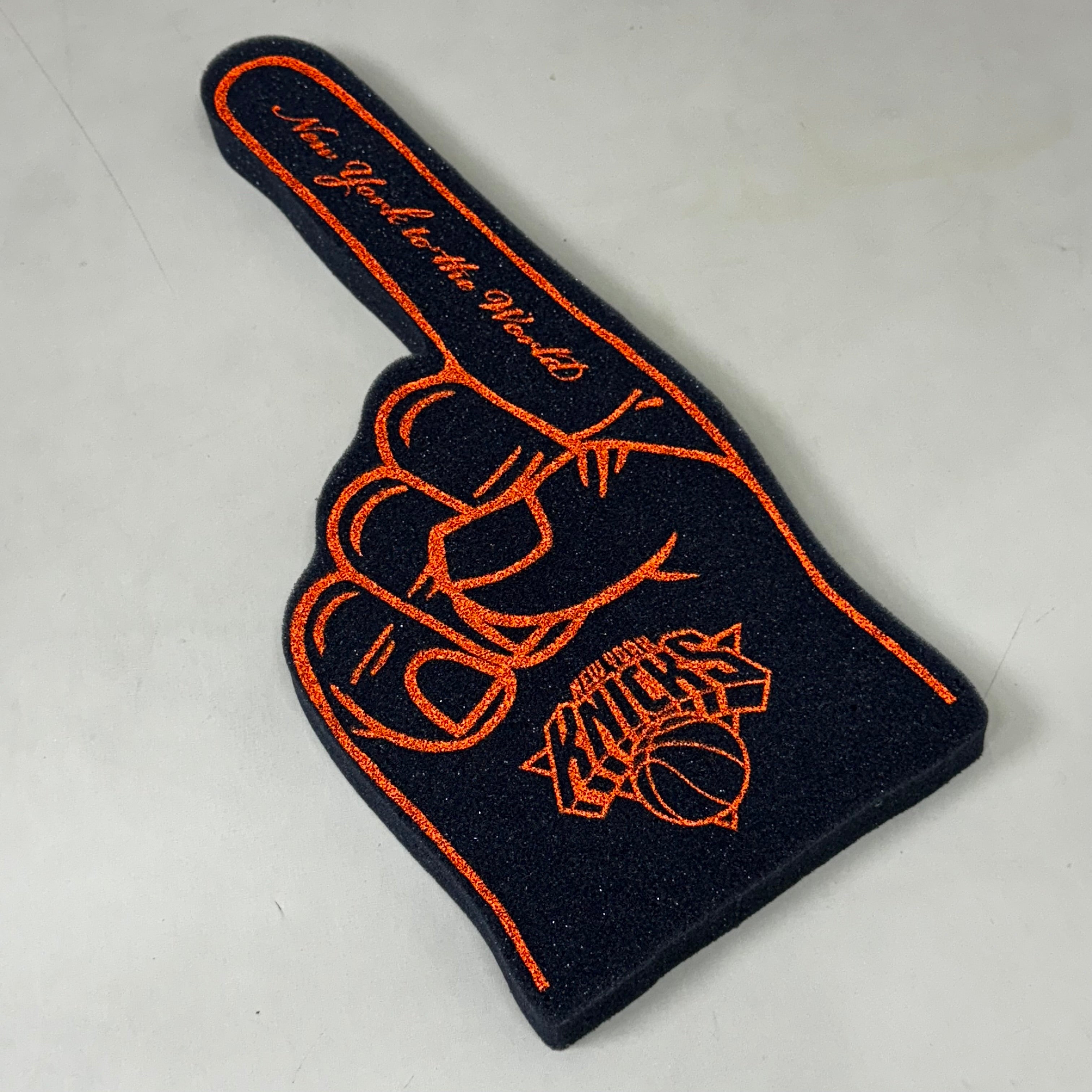 KITH X NEW YORK KNICKS Foam Finger 16.5 x 7.5 Dark Navy Orange RARE New