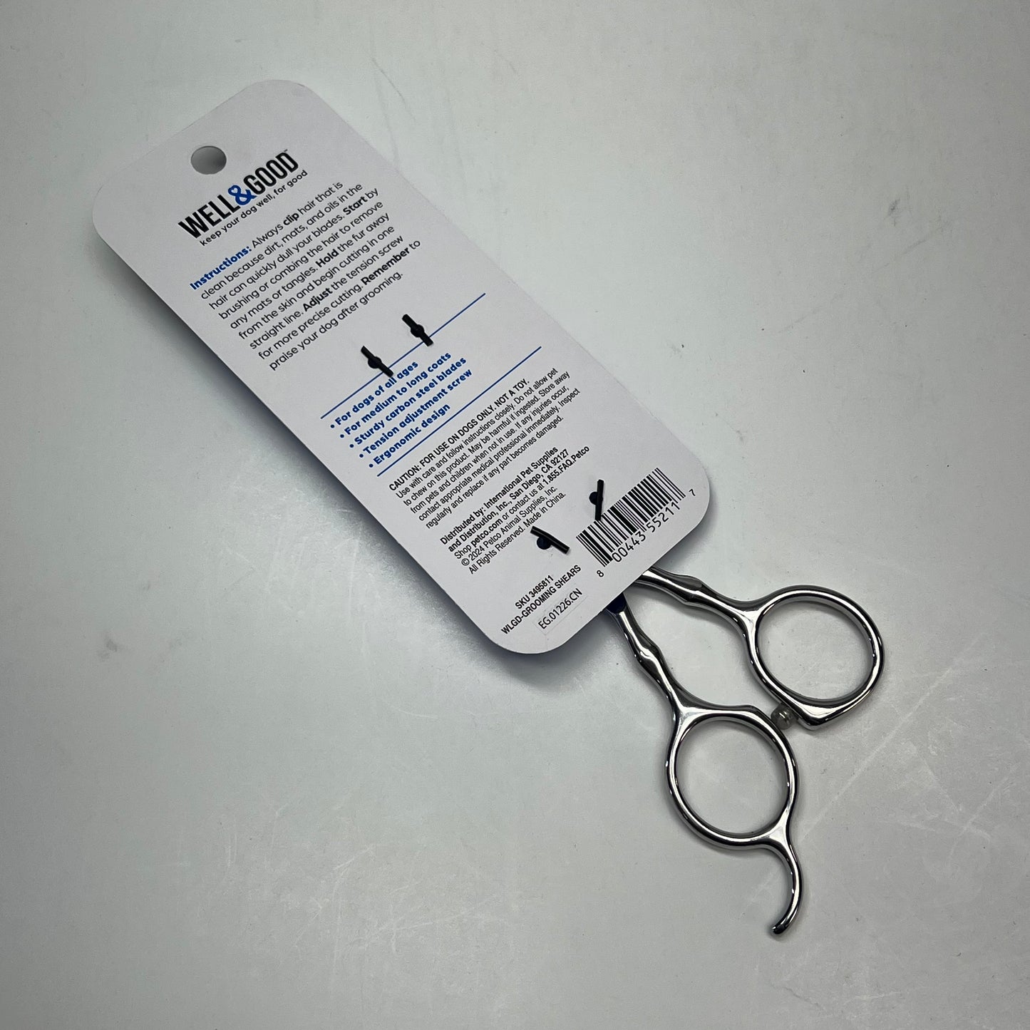 ZA@ WELL & GOOD (2 PACK) Straight Line Shears Cuts, Shapes & Smooths for Dogs  Silver 3495811