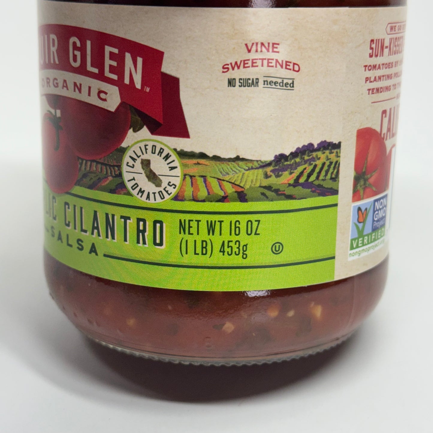 MUIR GLEN (12 PACK) Organic Garlic Cilantro Salsa 16 oz BB 03/28