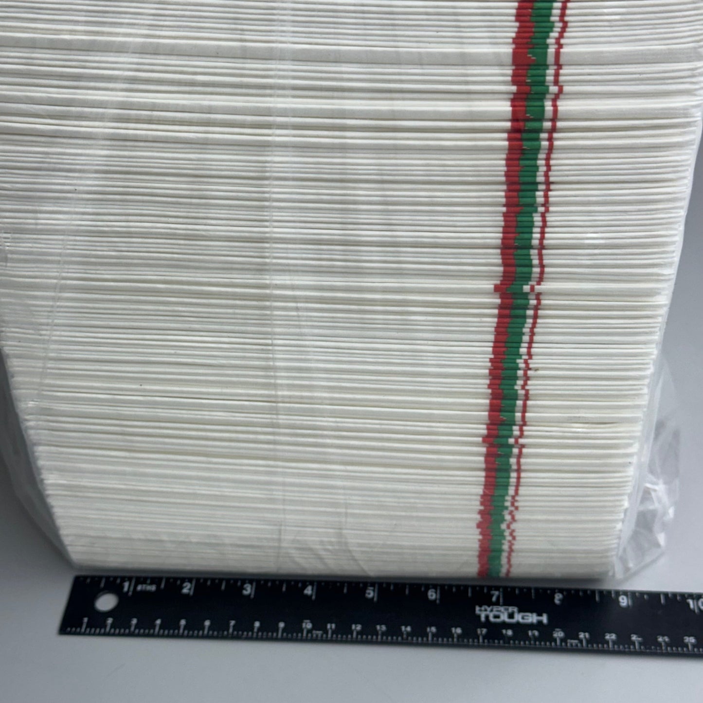 ZA@ PATERSON RED & GREEN 2000PK! Napkins 3Ply White ADV. AZTECA NC03449 E