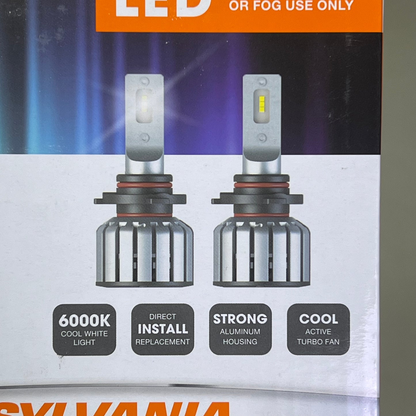 SYLVANIA (2 PACK)LED Fog & Powersports Bulb 12.8V DC 6000K Cool White 9005SL.BX2