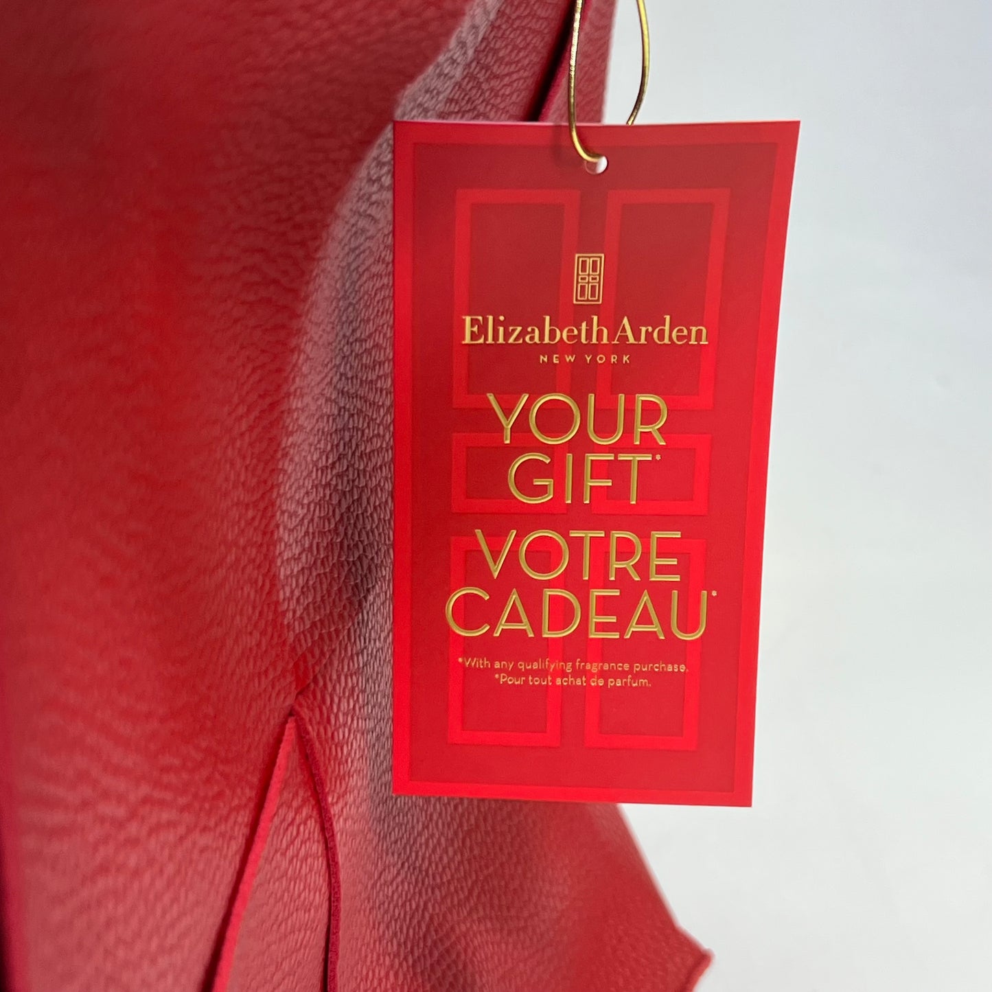 ELIZABETH ARDEN Fragrance Tote Bag Pvc 10"x20" Red A0136689
