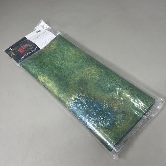 FLG MATS High Quality Gaming Mats Grass Lands 2 Battlefield Fabric W/ Rubber Back 35"x16"