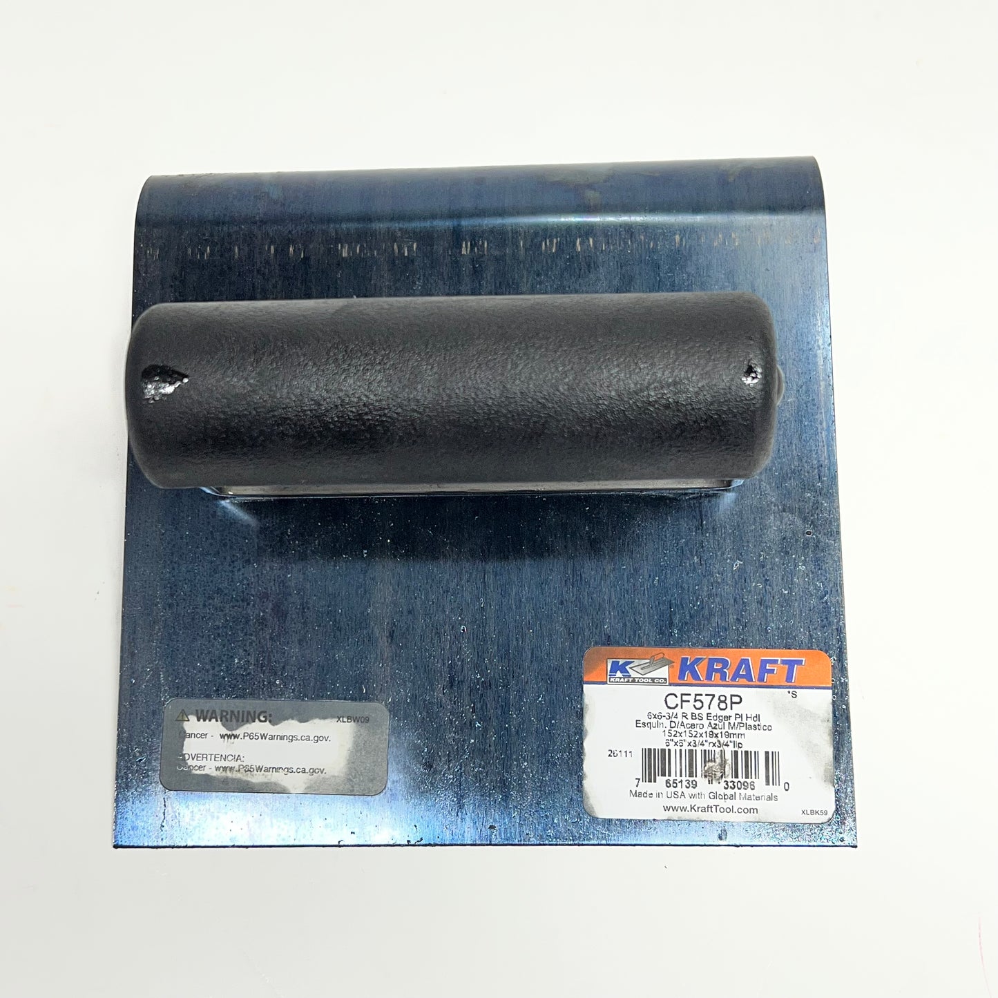 KRAFT TOOLS (2 PACK) Hand Edger W/ Plastic Handle 6"x6" 3/4"R Blue Steel CF57|8P
