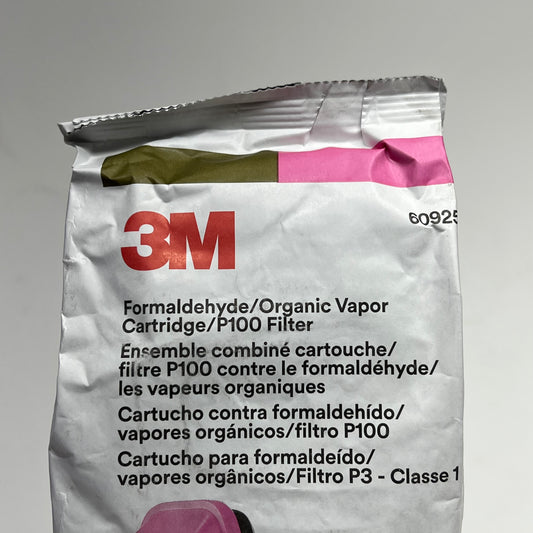 3M (1 PAIR) Formaldehyde/organic Vapor Cartridge P100 Filter BB 03/31 60925