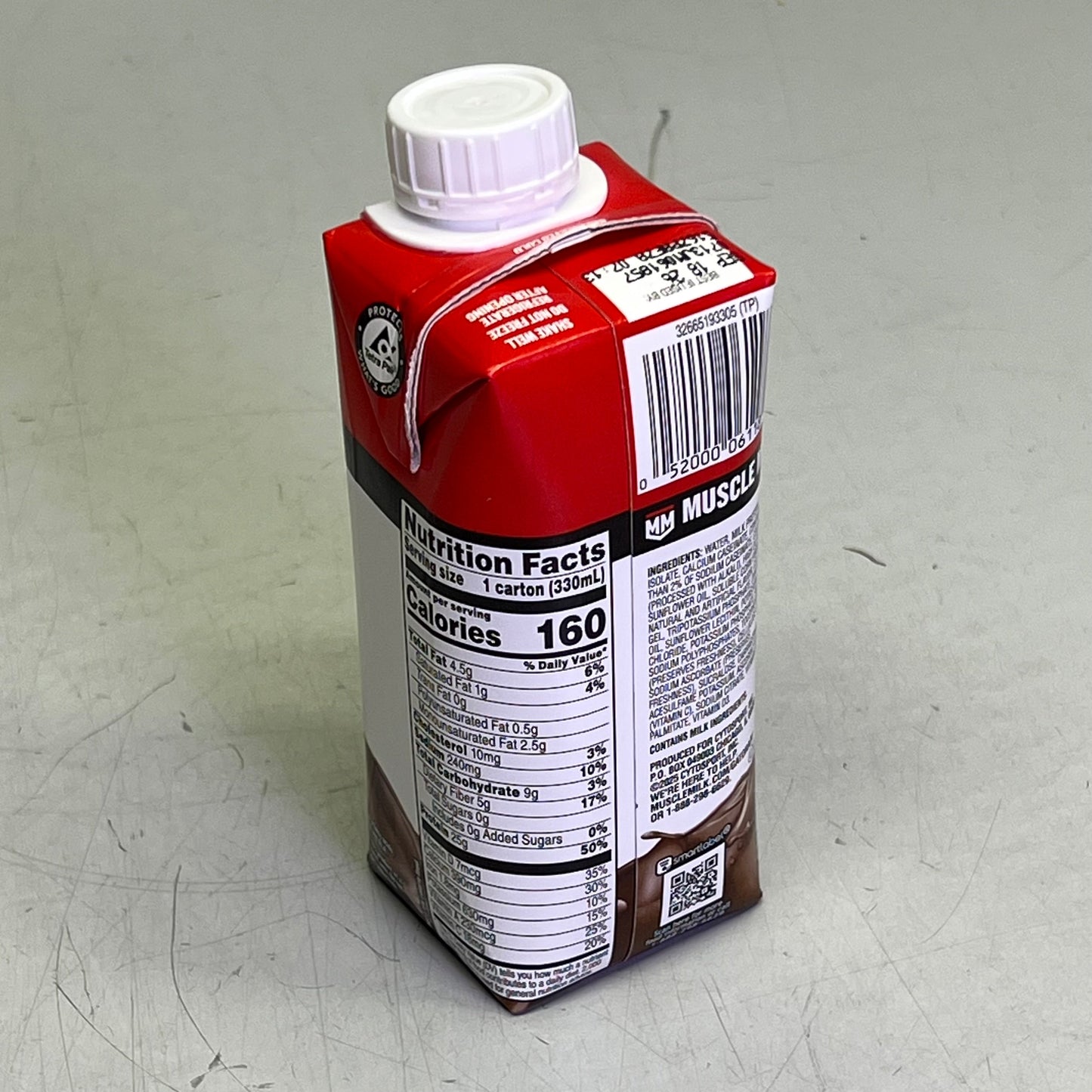 ZA@ MUSCLE MILK (18 PACK) Gluten & Lactose Free Genuine Protein Shake Chocolate 11 fl oz BB 09/26 A