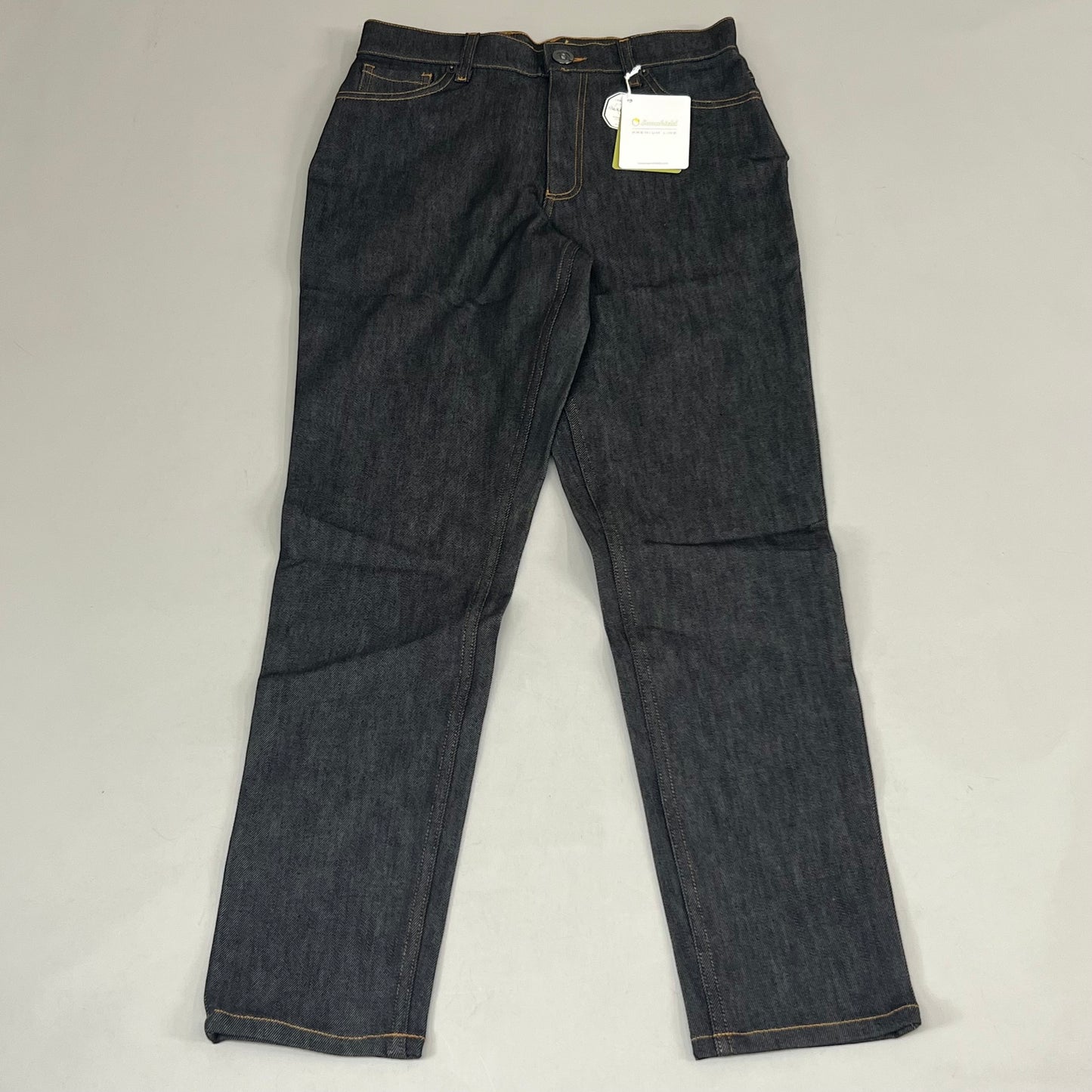 SAMSHIELD Swarovski Crystal Engraved Jeans Women's Sz US 26, UK 8, 36 Black Denim