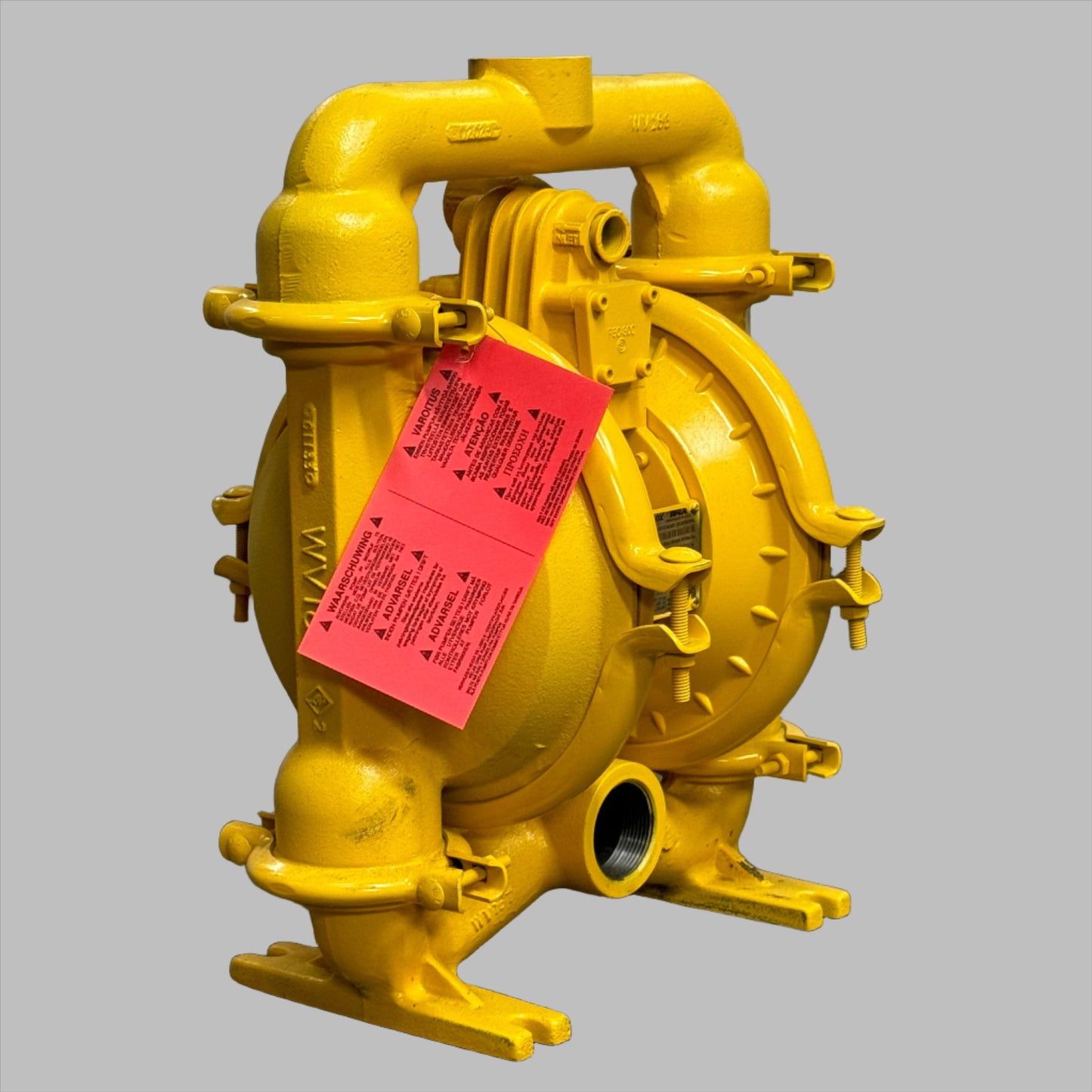 VERSAMATIC AODD Pump E4CA1R110-ATEX 7"x14"x11" Yellow