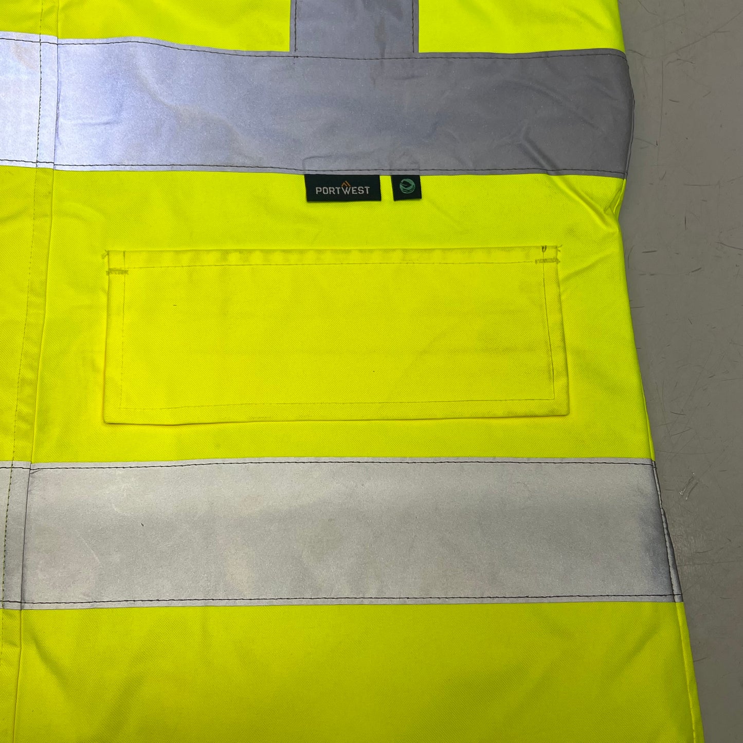 PORTWEST Eco Hi-Viz Winter Jacket/Coat Unisex Sz L Yellow/Reflective EC60