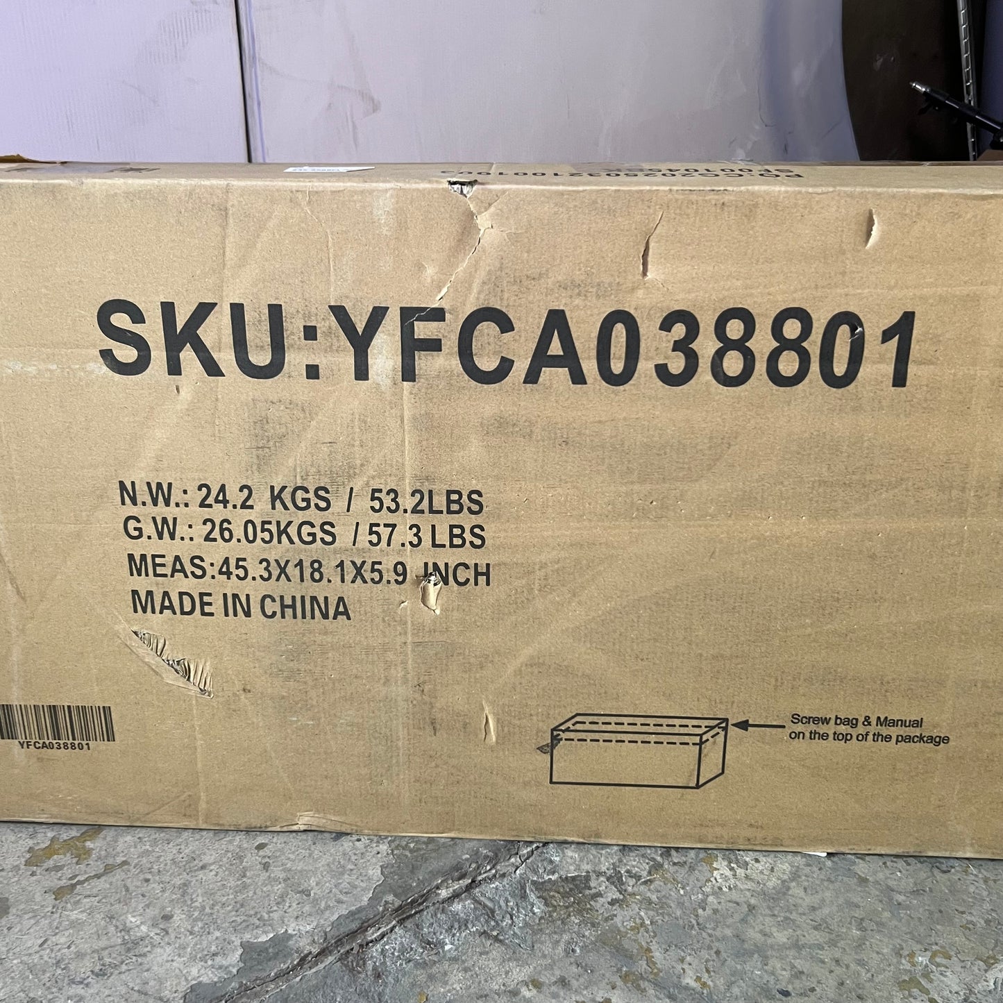 ZA@ Contemporary Desk 45.3" x 18.1" x 5.9" Black SF001045 B