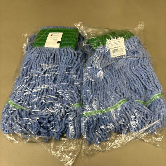 ZA@ KEITH KITCHEN ESSENTIALS (2 PACK) Looped End Mop Head 4-Ply Yarn 5"W Band Blue As-is 889196